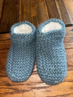 Lemon Hand-Knit Slipper Boots